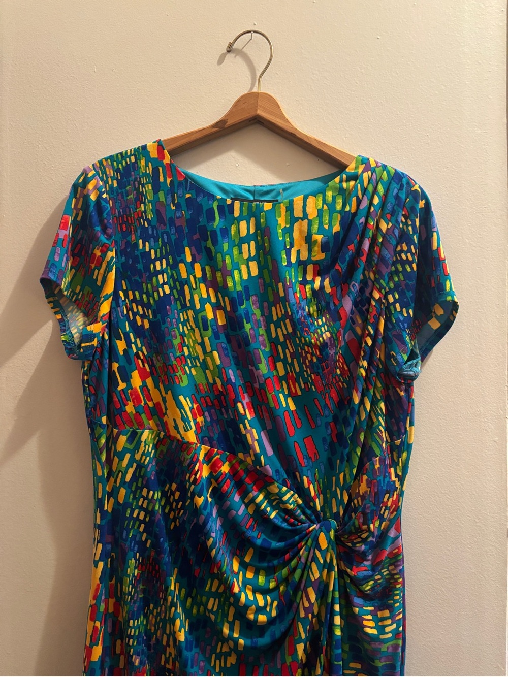 Colorful Dotted Print Art Teacher Dress
